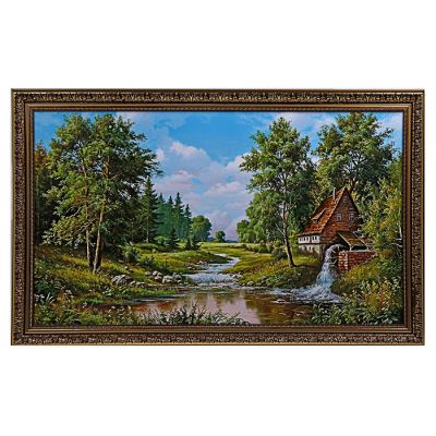 Картина Домик у реки 1010 60х100 см