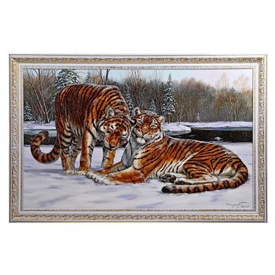Картина Тигриная нежность 1042 60х100 см