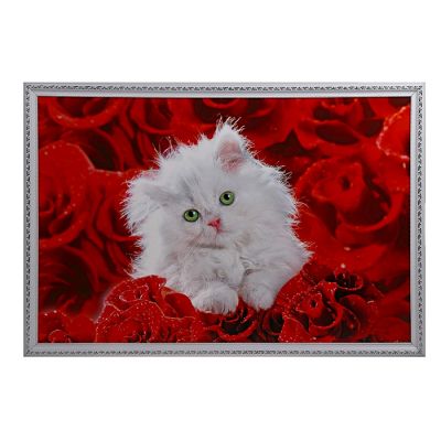 Картина Котенок в розах 857 60х90 см