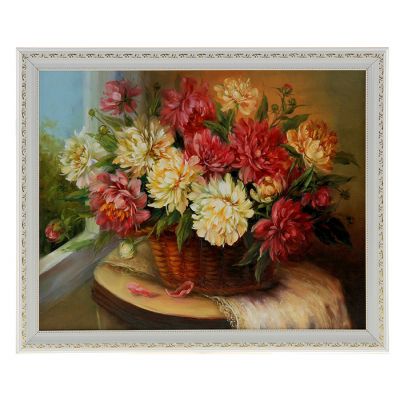 Картина Пионы в корзине 379 40х50 см