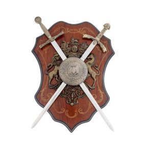 Геральдика, щит с горгоной, 2 меча