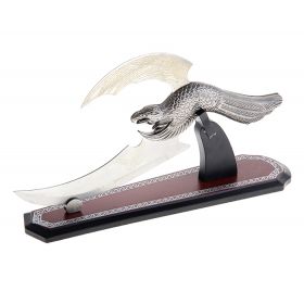 Сувенирное изделие нож на подставке, два лезвия, рукоять в форме орла