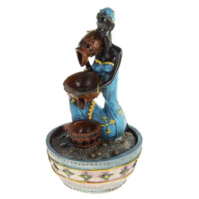 Фонтан африканские мотивы дева с кувшинами 15,5*15,5*27 см