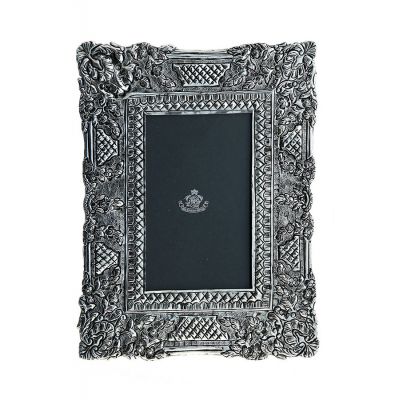 Фоторамка декоративная серии "Silver frame" латунь, посеребрение, 10*15 см