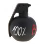 Держатель для карточек/фото "Лимонка 100% bomb" черная
