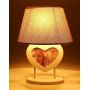 Настольная лампа с фоторамкой "Сердце" белая (на 1 фото)
