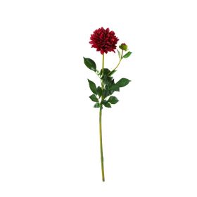 Искусственный цветок Георгин тёмно-бордовый