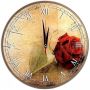 Часы Роза d28 см стеклянные