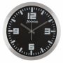 Часы настенные алюминиевые 30см черные