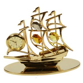 Фигурка декоративная с часами "кораблик"