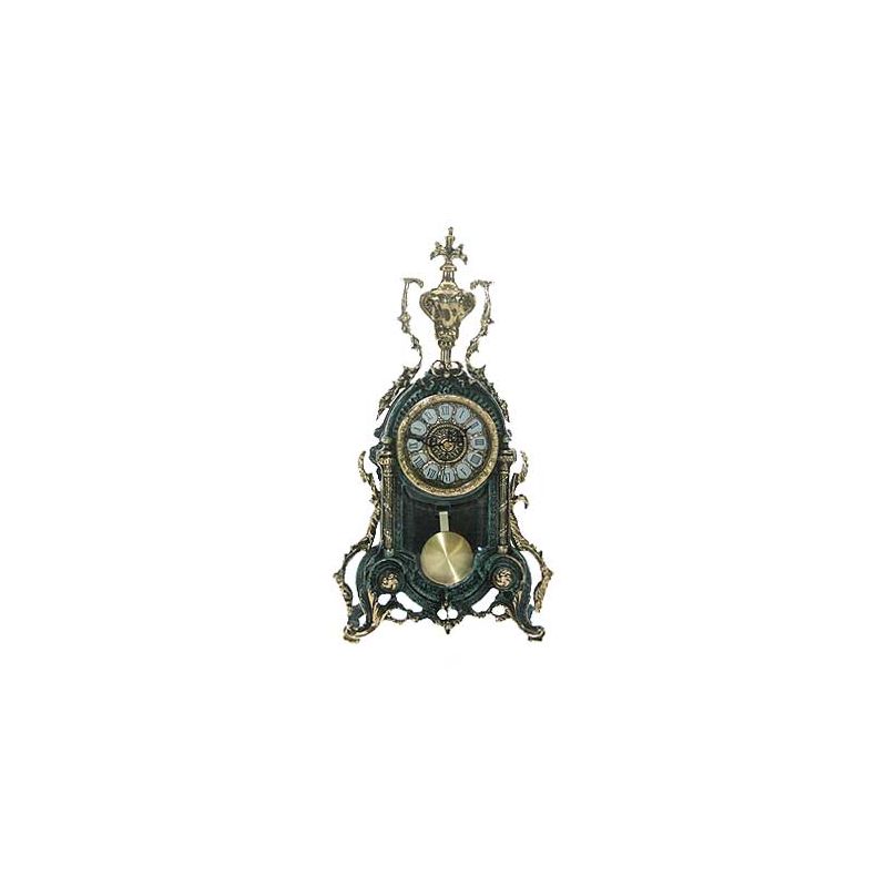 Часы каминные с маятником, бронза 40*22см