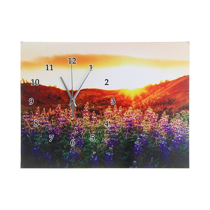 Часы настенные "Цветы на закате"