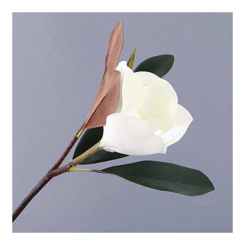 Цветок искусственный "Белая магнолия"