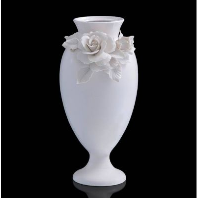 Купить Ваза декоративная "Белая роза", Керамические вазы