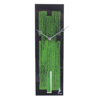 Часы настенные, черно-зеленые