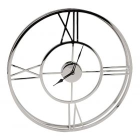Часы настенные металлические круглые хром