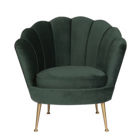 Кресло велюровое зеленое