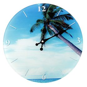 Часы настенные круг "Райская пальма"