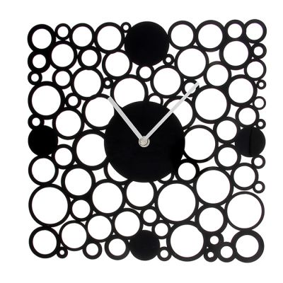 Часы настенные серия Акрил, Ажурные кружки черные