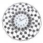 Часы настенные серия Ажур, плетенка дымчатая с цветочками