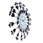 Часы настенные серия Ажур, объемные сердца с цветочками