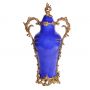 Ваза декоративная Императорский стиль. синяя. керамика бронза. 35см*73см*22см