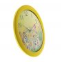 Часы настенные круг, "Детский рисунок в желтой раме"