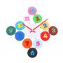 Часы настенные ромб из разноцветных кружков
