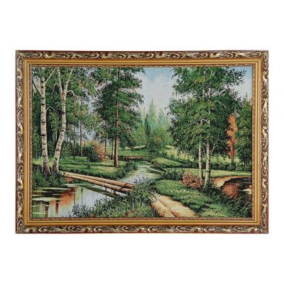 Картина гобелен "Лесной мосток"  45*62 см  F319