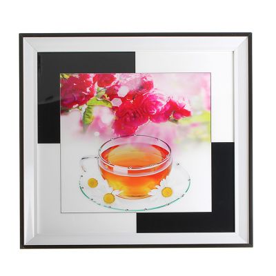 Картина пластик Вдохновение 45*45 см страза чай с ромашкой