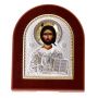 Икона Иисус Христос Спаситель серебро с позолотой в деревянной рамке